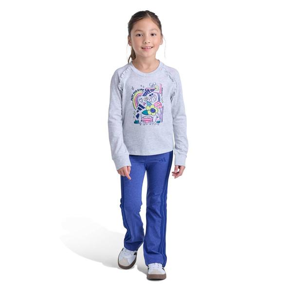 Girls (4-6x) adidas(R) Ruffle Raglan Tee & Flared Pant Set