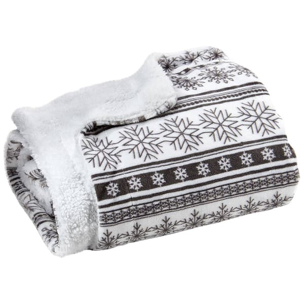 Mountain Ridge&#40;R&#41; Clean Nordic Sherpa Throw - image 