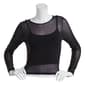 Juniors Social Revival Romantic Rock Long Sleeve Mesh Cami-Tee - image 1