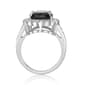 Gemminded Sterling Silver Oval Onyx & White Topaz Ring - image 3