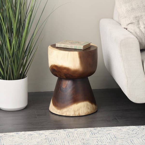 9th & Pike® Rustic Brown Wood End Table