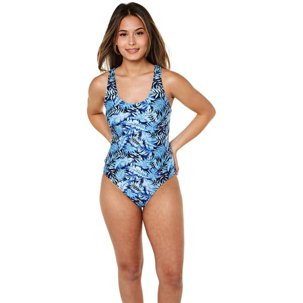 Womens Nicole Miller Studio Tropical One Piece Swimsuit