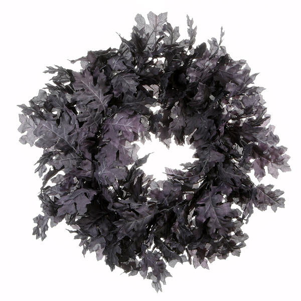 National Tree 28in. Halloween Oak Leaf Wreath - image 