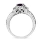 Haus of Brilliance Sterling Silver Amethyst Diamond Accent Ring - image 3