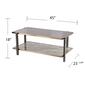 Southern Enterprises Thornsett Coffee Table w/ Mirrored Top - image 5