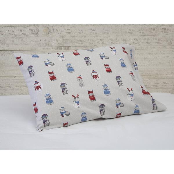 Ashley Cooper&#40;tm&#41; Christmas Cats Flannel Sheet Set - image 