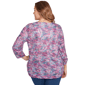 Plus Size Ruby Rd. Nouveau 3/4 Sleeve Marled Paisley Blouse - image 2