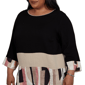 Plus Size Alfred Dunner Travel Advisory Spliced Patchwork Blouse - image 5