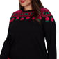 Plus Size Ruby Rd. Mysterious Romance Fair Isle Rose Sweater - image 5