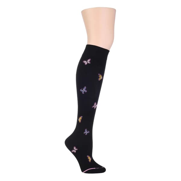 Womens Dr. Motion Butterfly Compression Knee High Socks - image 
