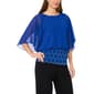 Womens MSK Elbow Sleeve Beaded Honeycomb Trim Blouse - image 1