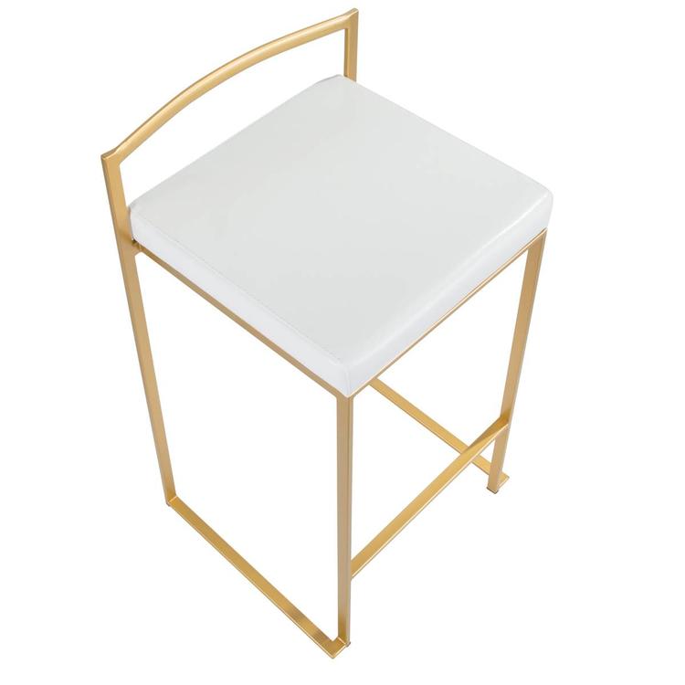 LumiSource Fuji Contemporary-Glam Counter Stools - Set of 2
