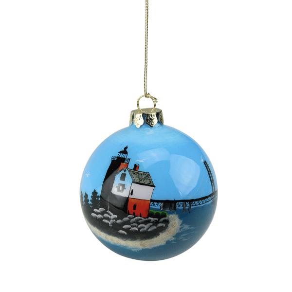 Roman San Francisco Golden Gate Bridge Christmas Ball Ornament