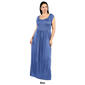 Plus Size 24/7 Comfort Apparel Cap Sleeve Empire Waist Maxi Dress - image 4