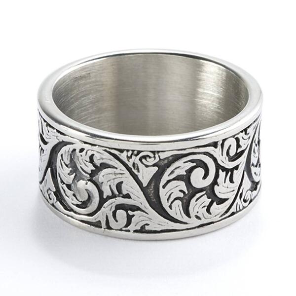 Mens Gentlemen''s Classics&#40;tm&#41; Stainless Steel Grooved Band Ring - image 