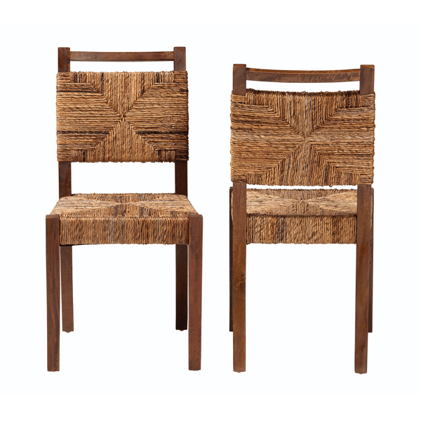bali & pari 2pc. Cordoba Bohemian Natural Seagrass Dining Chair