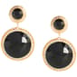 Ashley Cooper(tm) Black Acrylic Cab Button Drop Stone Earrings - image 1