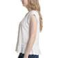 Womens NY Collection Cap Sleeve V Neck Smock Blouse - image 3
