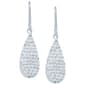 Fine Silver Plated Clear Crystal Teardrop Earrings - image 1