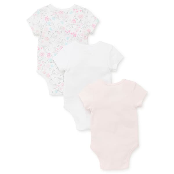 Baby Girl &#40;NB-9M&#41; Little Me Floral 3pk. Bodysuits - image 