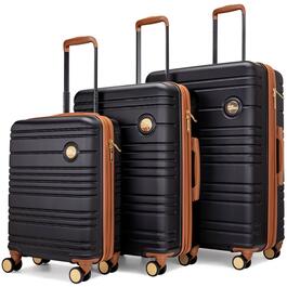 Miami CarryOn Brickell 3pc. Expandable Retro Spinner Luggage Set