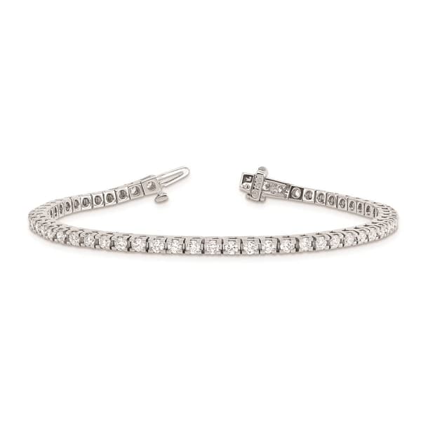 Pure Fire 14kt. White Gold Lab Grown Diamond Tennis Bracelet