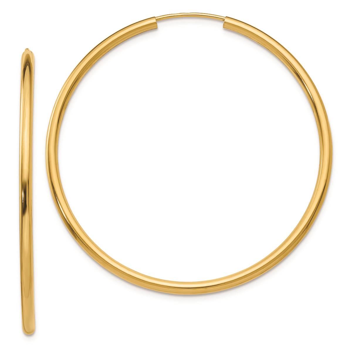 Gold Classics™ 41mm. 14kt. Polished Endless Hoop Earrings