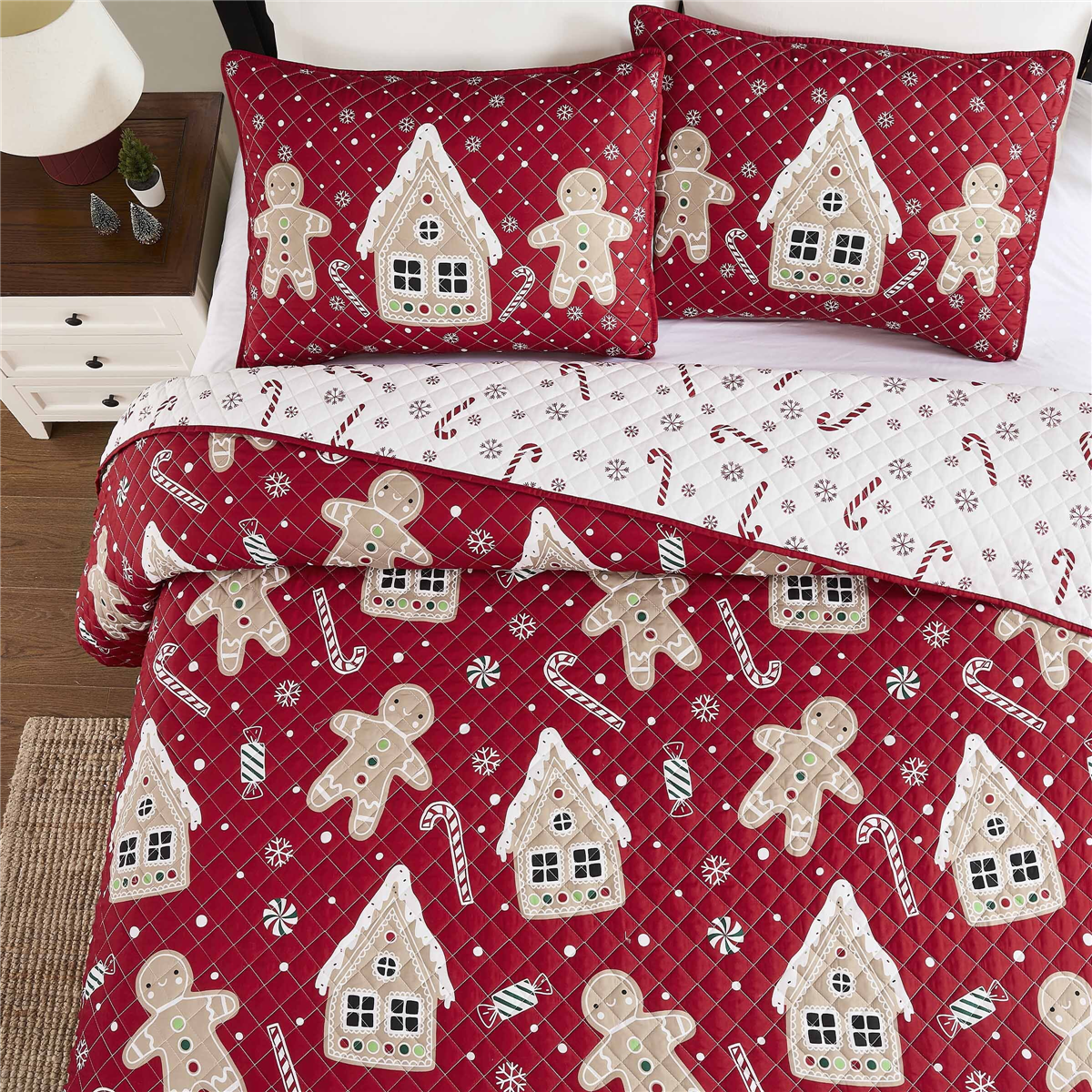 Avanti Holiday Lane 3pc. Reversible Quilt Set