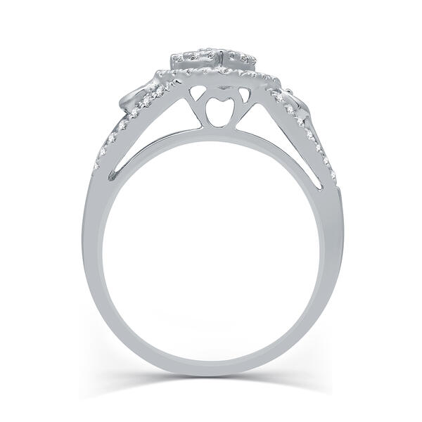 Nova Star&#174; Sterling Silver 1/2ctw. Lab Grown Diamond Heart Ring