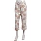 Womens da-sh Drawstring Tropical Palm Tree Linen Capris - image 1