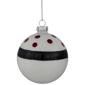 Northlight 4ct. Shiny White & Black Striped Christmas Ornaments - image 3