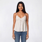 Juniors Madden Girl Crochet Pucker Knit Babydoll Camisole - image 1