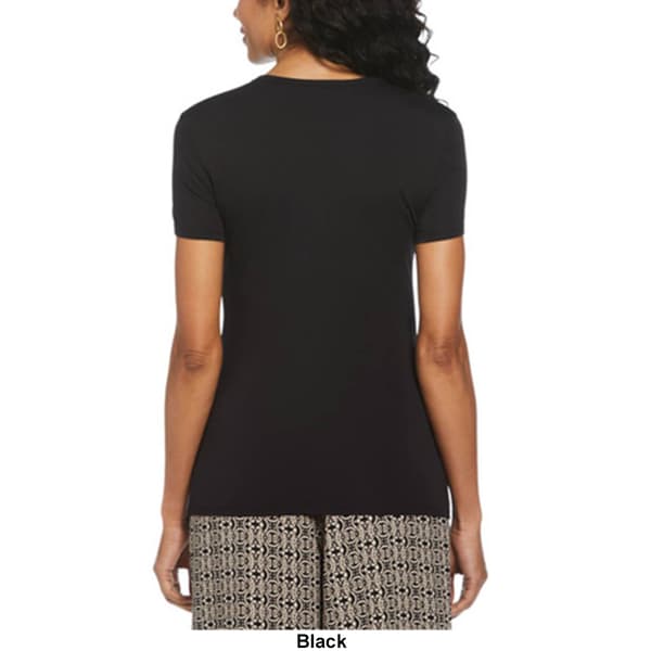 Womens ELLA Rafaella® Asymmetrical Wrap Short Sleeve Tee