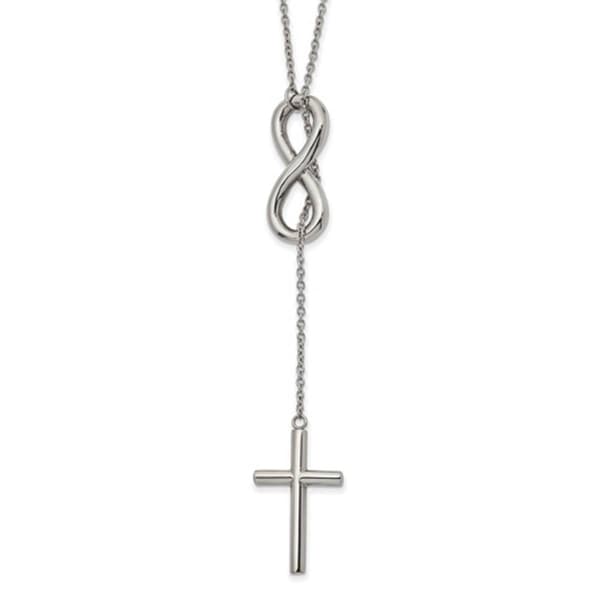 Mens Gentlemen&#39;s Classics(tm) Infinity &amp; Cross Adjustable Necklace - image 