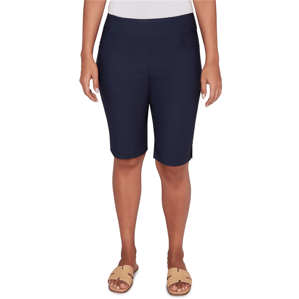 Womens Ruby Rd. Key Items Pull On Silky Tech Bermuda Shorts - image 