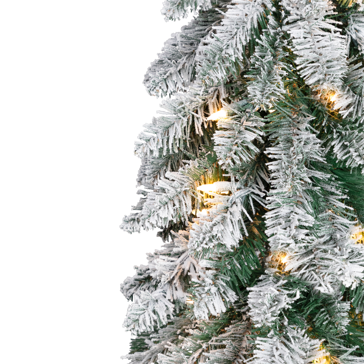 Northlight 4ft. Pre-Lit Pencil Flocked Alpine Christmas Tree