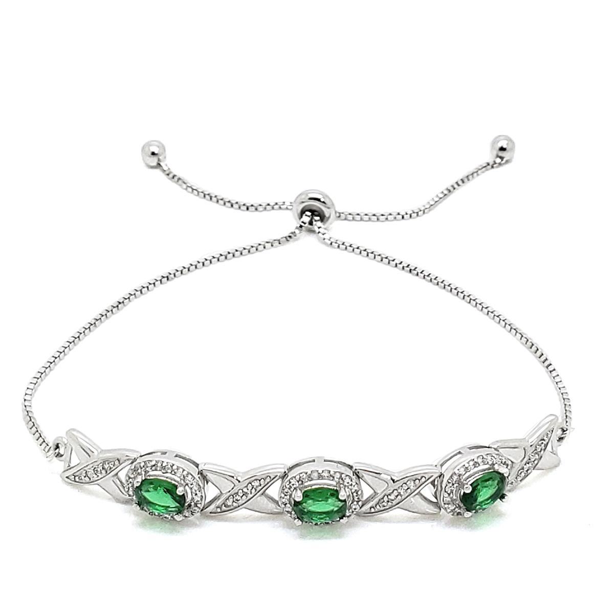 Gemstone by Gianni Argento Lab Emerald XO Adjustable...