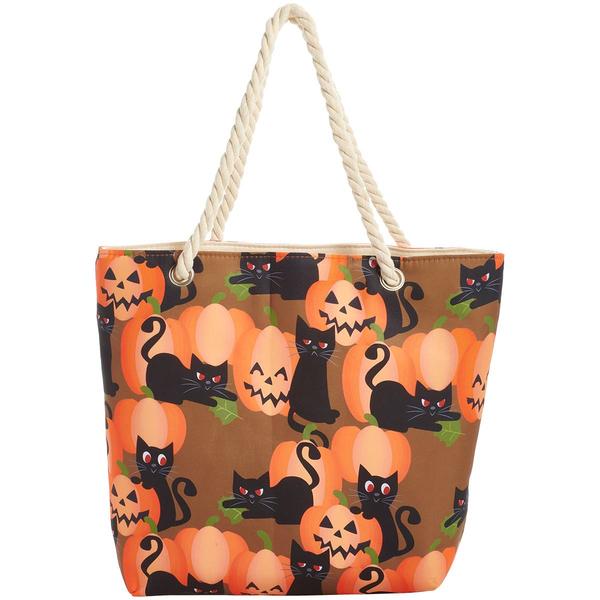 Renshun Cat & Pumpkin Tote - image 