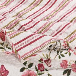 Greenland Home Fashions™ Floral & Stripe Reversible Quilted Throw