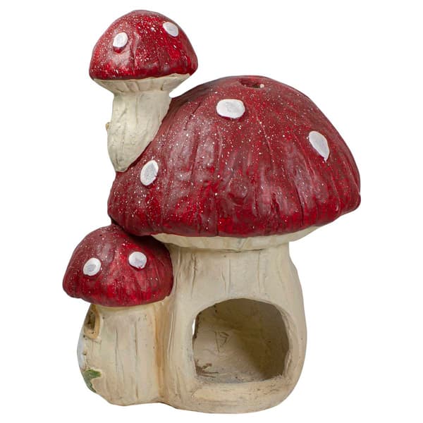 Northlight Seasonal 18in. Mushroom House Outdoor Garden Statue