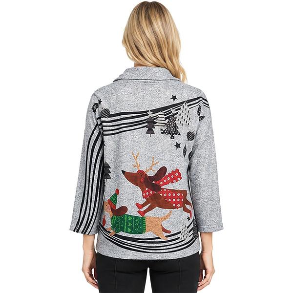 Plus Size Ali Miles 3/4 Sleeve Christmas Dog Sweatshirt