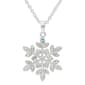 Brass Silver Plated Crystal Snowflake Pendant - image 1