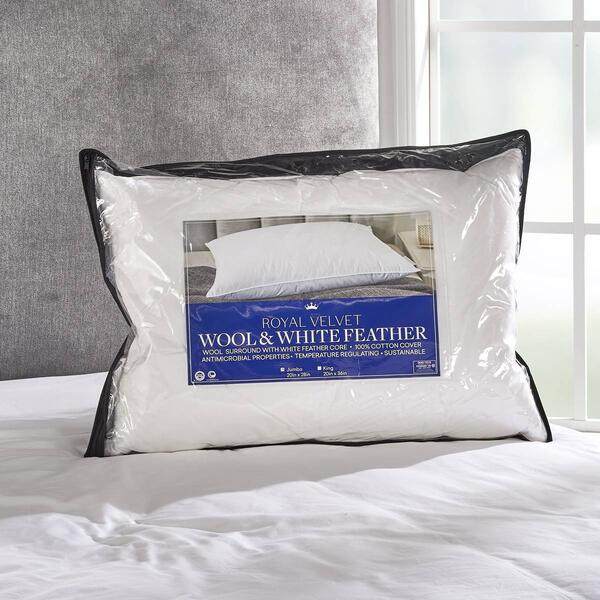 Royal Velvet Wool & Feather Pillow - image 