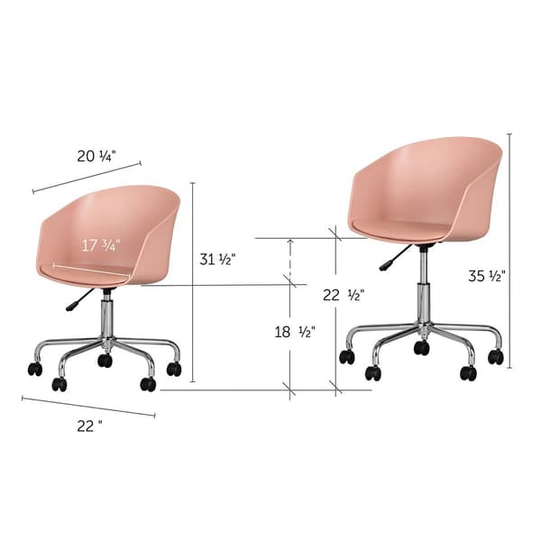 South Shore Flam Pink Swivel Chair