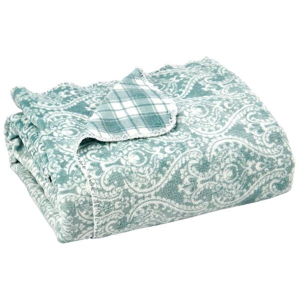 Ashley Cooper&#40;tm&#41; Leana Reversible Plush Throw - Green - image 