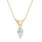 Parikhs 14kt. Yellow Gold Marquise Diamond Pendant - image 1