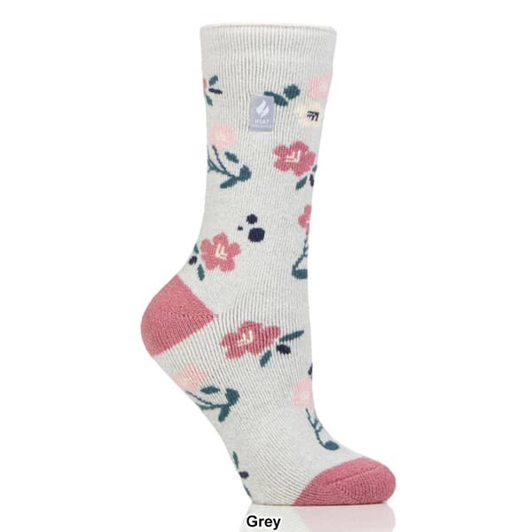Womens Heat Holders® Lanuza Lite Floral Crew Socks