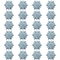 Northlight 24ct. Turquoise Glitter Snowflake Christmas Ornaments - image 2