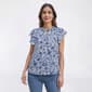 Womens Preswick & Moore(R) Flutter Sleeve Floral Blouse - image 1