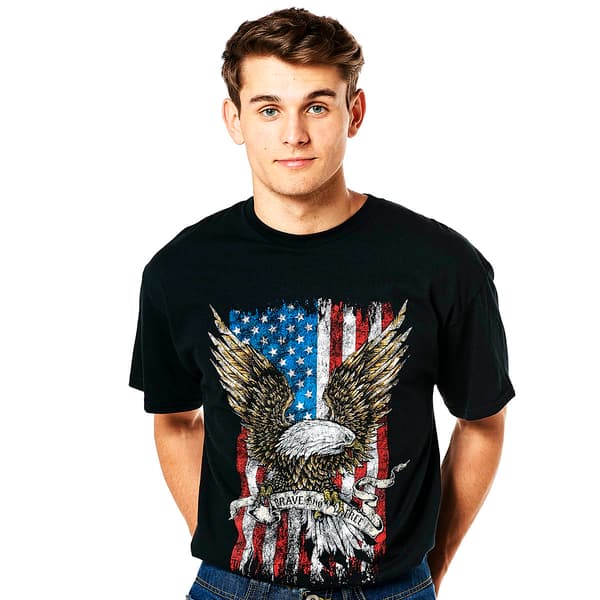 Mens Patriotic Brave Eagle II Short Sleeve Graphic Tee - image 